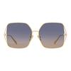 Louis Vuitton Monogram Floral Design Metal Pearl Square Sunglasses Women sunglasses Gold Z2994U