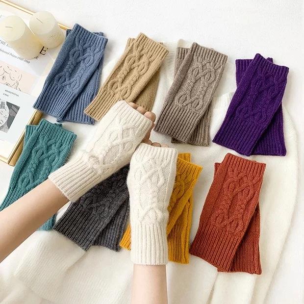 

Новое поступление: Унисекс Шерстяные Вязаные Митенки - Милый Короткий Стиль для Осени/Зимы