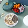 1 Pcs Large Capacity Serving Tray Dried Fruits Snacks Storage Box Food Organizer Platter Home Party Candy and Nut 3 Compartments