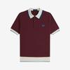 FRED PERRY [Sharp] Contrast Tip Knit Shirt - Oxblood Afpm253K315-597