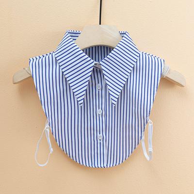 Striped Large Pointed Collar Women's Versatile Fake Collar Autumn and Winter Sweater Decorative Collar Korean Version Polyester Fake Shirt Collar