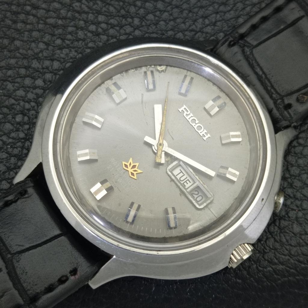 AUTOMATISCHE VINTAGE RICOH R31 JAPAN HERREN ORIGINAL ZIFFERBLATT UHR a703575-1 R213d-a703575
