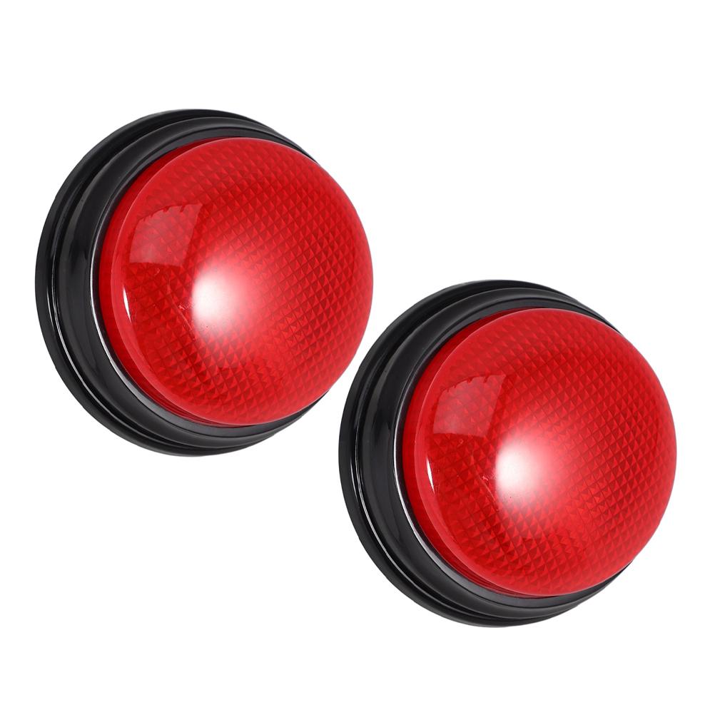 

2 шт. Светящаяся кнопка со звуком, со световыми и звуковыми эффектами, для вечеринки, игрового шоу, зуммер, кнопка ответа, зуммеры, классные игры, день рождения, шум красный