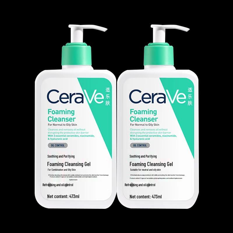 CeraVe Amino Acid Foaming Gel Cleanser 473ml Twin Pack