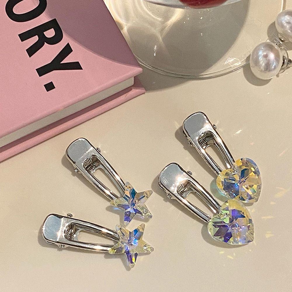 

Butterfly Ins Hair Clips Women Crystal Hairpins Rhinestone Korean Duckbill Clip Star Hair Clips
