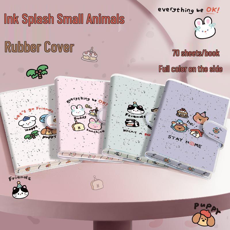 Velcro A7 Splatter Animal Mini Pocket Notebook Cover