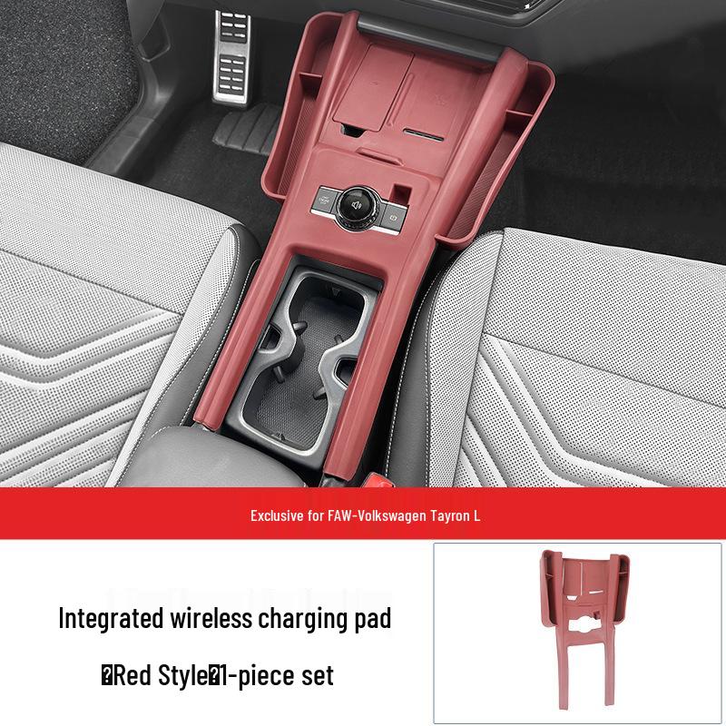 Set Copertura Leva Cambio e Tappetino Antiscivolo per Portabicchieri Volkswagen Tayron L