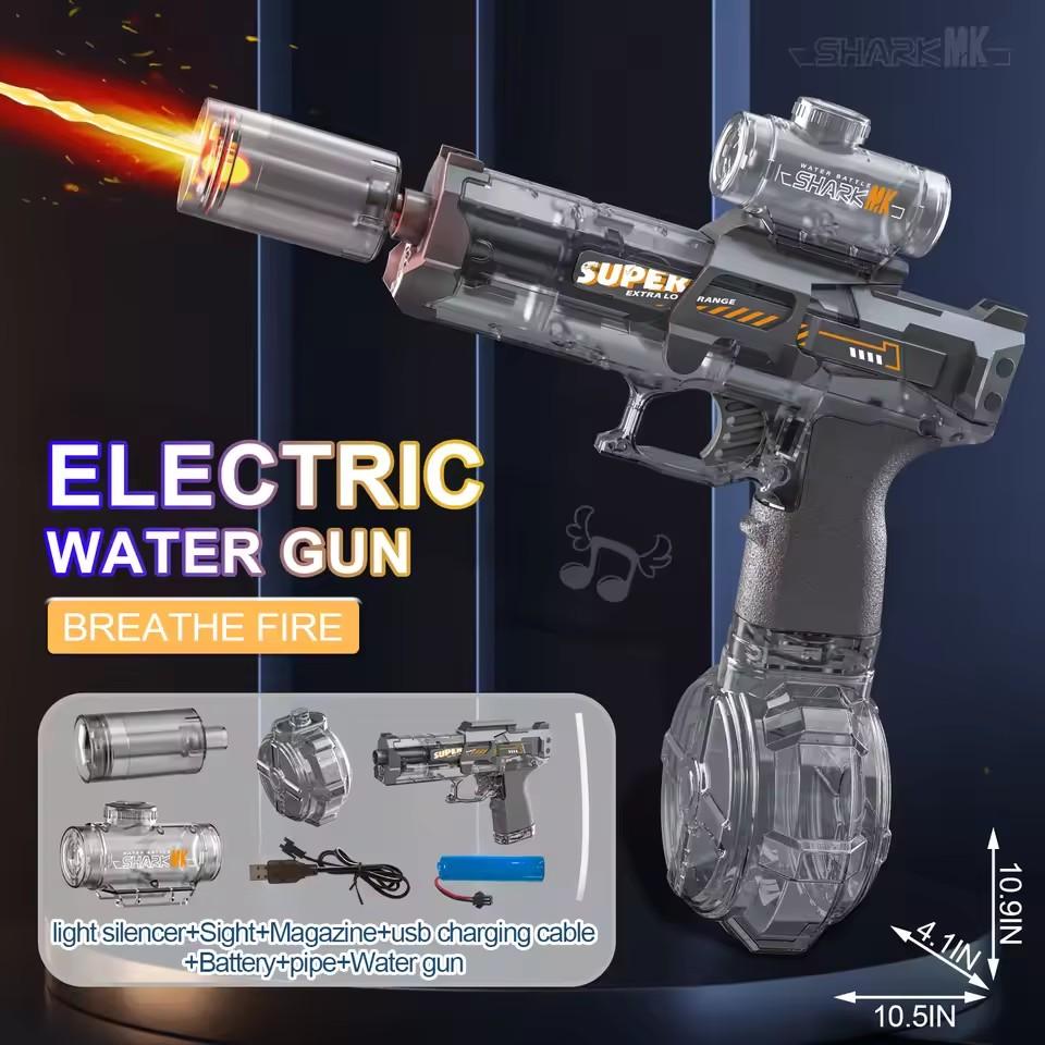 

Kids Electric Water Gun Toys Artificial Flame High Stress Fights Game Summer Outdoor Beach Swimming Pool Toys For Kids Present