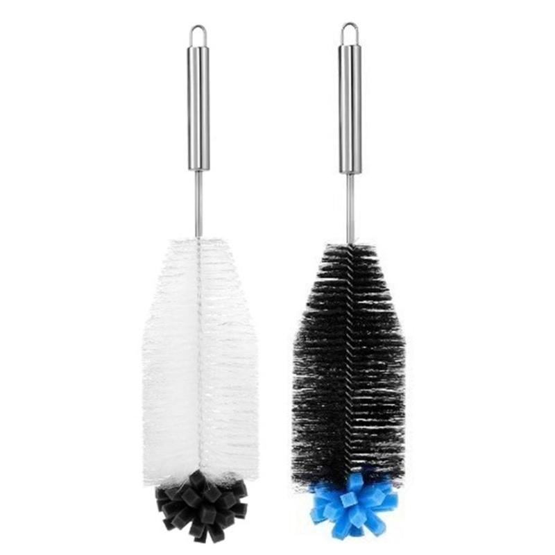 Stainless Steel Long Handle Cleaning Brush For Bottles Vases Teapots Corrosions Resistant Soft Bristles Home Essential