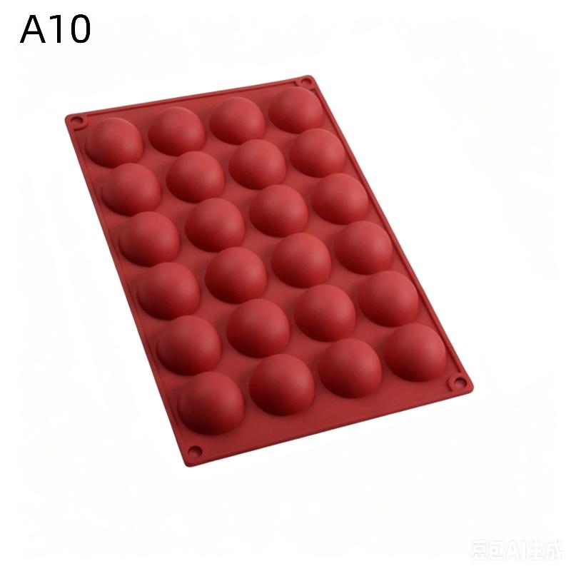Silicone Half Sphere Baking Mold Reusable 6/15/24 Holes Non-Stick for Ice Cream Chocolate Holiday Baking DIY Gift Making