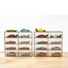 Car Model Storage Box Transparent Storage Rack with Compartments Home Stackable Jewellery Showcase Dustproof Toy Display Cabinet