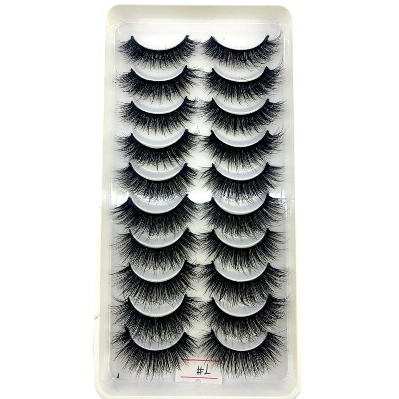 AMSDCN Artificial Mink Short Natural Dramatic False Eyelashes Short Eyelashes 10 Pairs of 3D Eyelash Makeup False Eyelashes