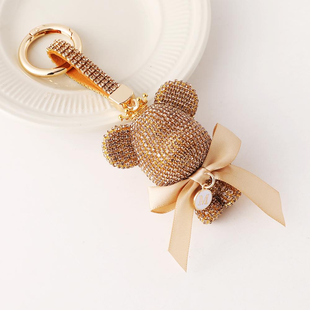 Bear Full Crystal Inlay Bag Charm