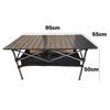 Portable Metal Roll-Up Folding Table for Camping, Picnic, and BBQ