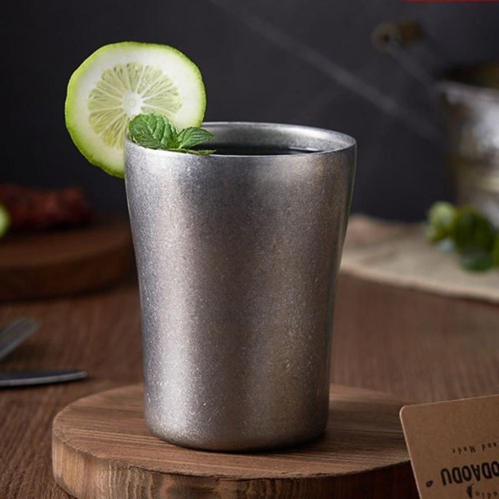 

Vintage Coffee Mug Industrial Style Cold Drink Cup Portable Travel Cup Office Single-layer