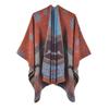 Spring and Autumn New Women's Imitation Cashmere Split Scarf Shawl Fashion Thickened Warm Double-sided Knitted Shawl