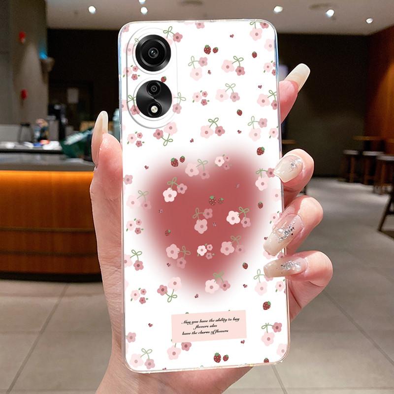 Case For OPPO A78 4G 5G A98 F23 A1X Flower Butterfly Phone Cases For Oppo A98 Soft Silicone Capa Transparent TPU Jelly Cover