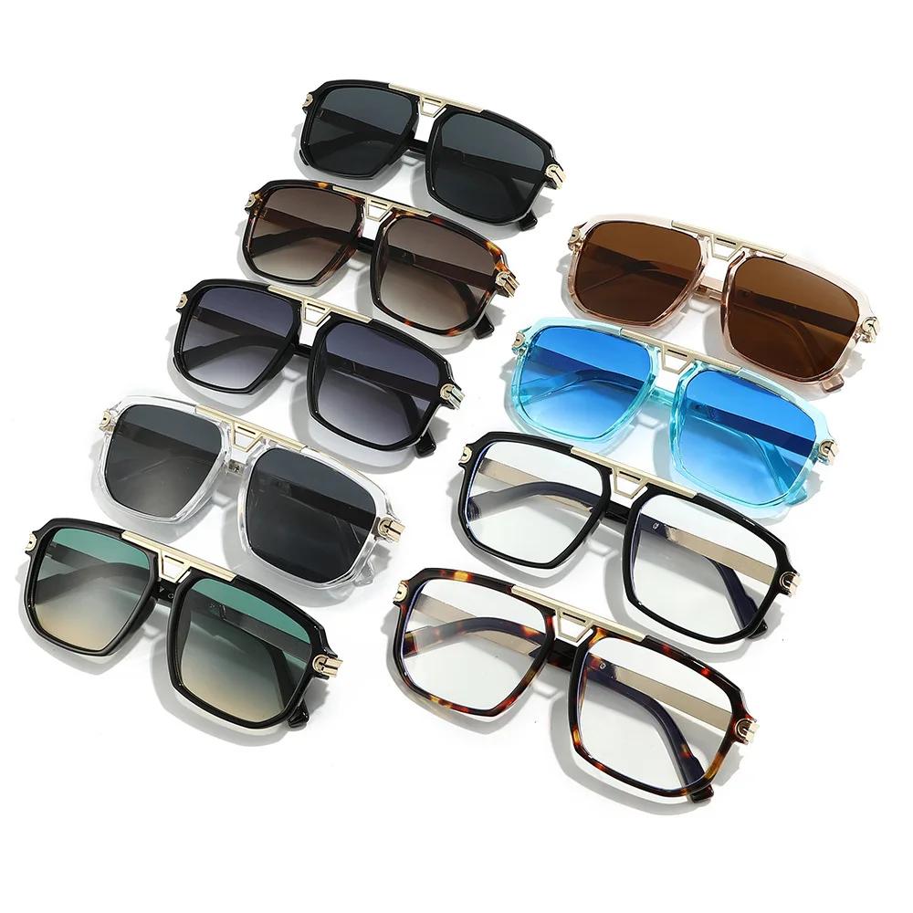 New Oversized Vintage Square Sunglasses for Women Men Fashion UV400 Classic Retro Shades Female Sun Glasses