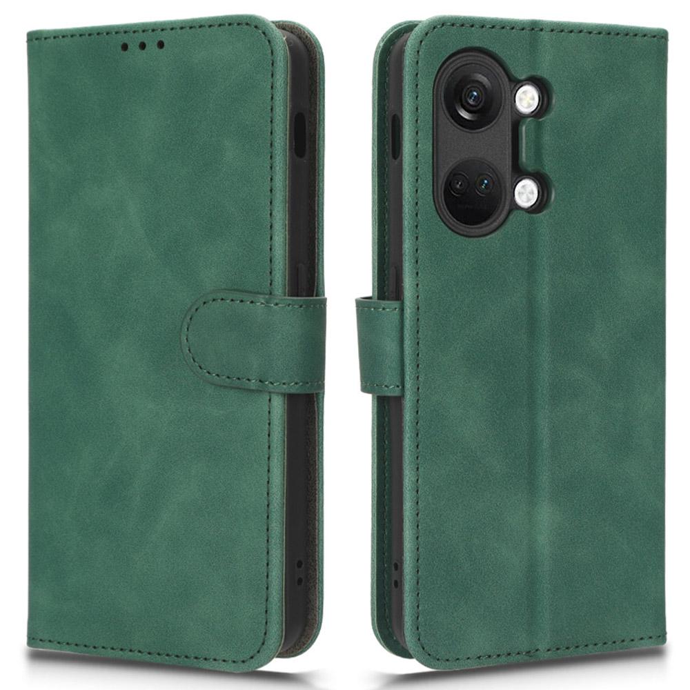 For OnePlus Nord 3 5G/Ace 2V PU Leather Flip Folio Wallet Case Stand Feature Skin-touch Shockproof Cell Phone Cover