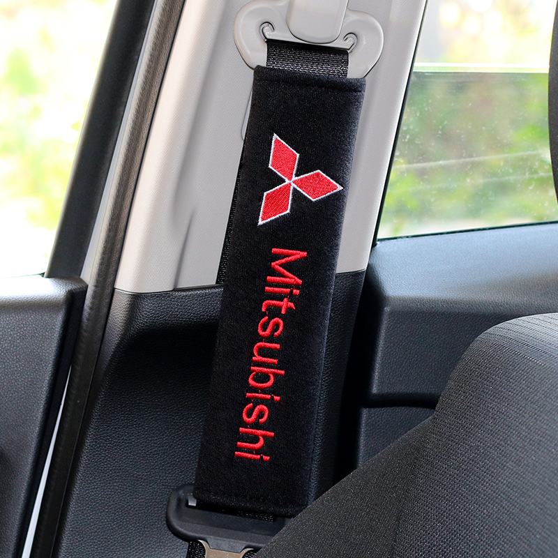 2 Stück Kohlefaser-Schutzhülle für Mitsubishi Asx Lancer Outlander Pajero Ralliart Baumwolle Auto-Styling-Zubehör