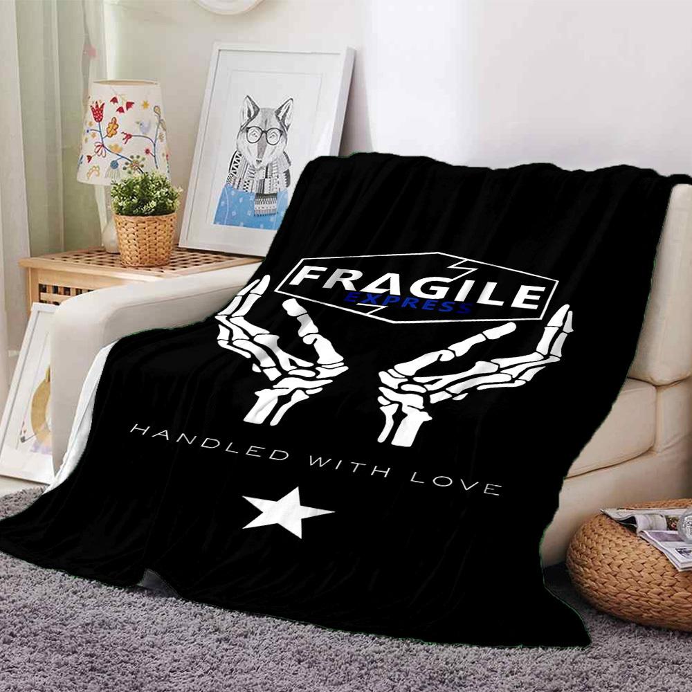 

1pc FRAGILE EXPRESS Soft Flannel All-Season Throw for Home, Office, Outdoor UseDurable Comfort 100556 80cmx120cm(31inx47in)