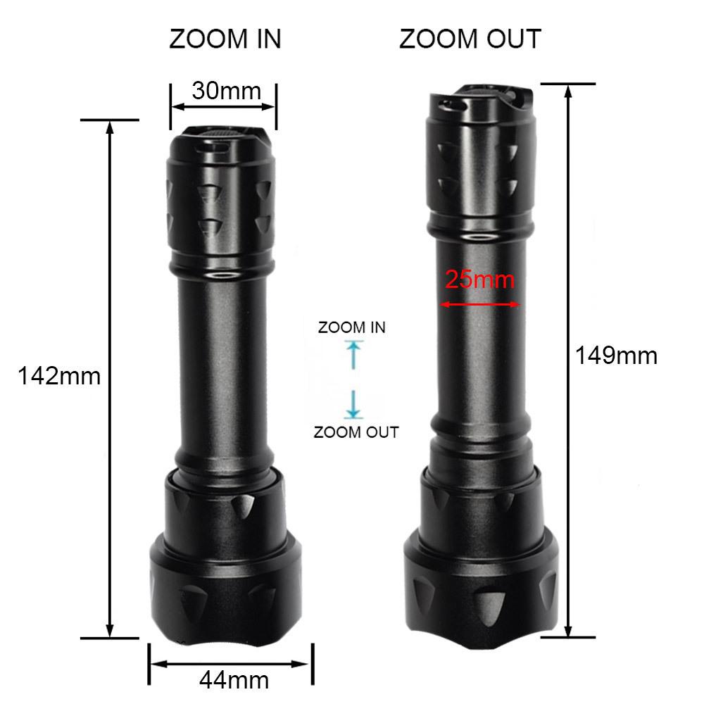 T20 850/940NM Infrared Torch | Retractable Zoom Aluminium Alloy Adventure Search Light