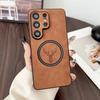 Luxury PU Leather Cartoon Deer Case for Samsung Galaxy S24 S25 S26 Ultra S24 S23 S22 FE Cases for Magsafe Wireless Charge Cover