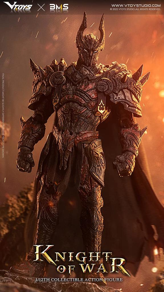VTOYS X BMS VSD005 Knight of War 1/12 Scale Pre-painted Action Figure Made of POM, ABS, and PVC