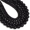 1 Strand 4/6/8/10/12mm Black Frosted Glass Stone Beads Round Loose Spaced Bead For DIY Handmade Bracelet Necklace Jewelry Making