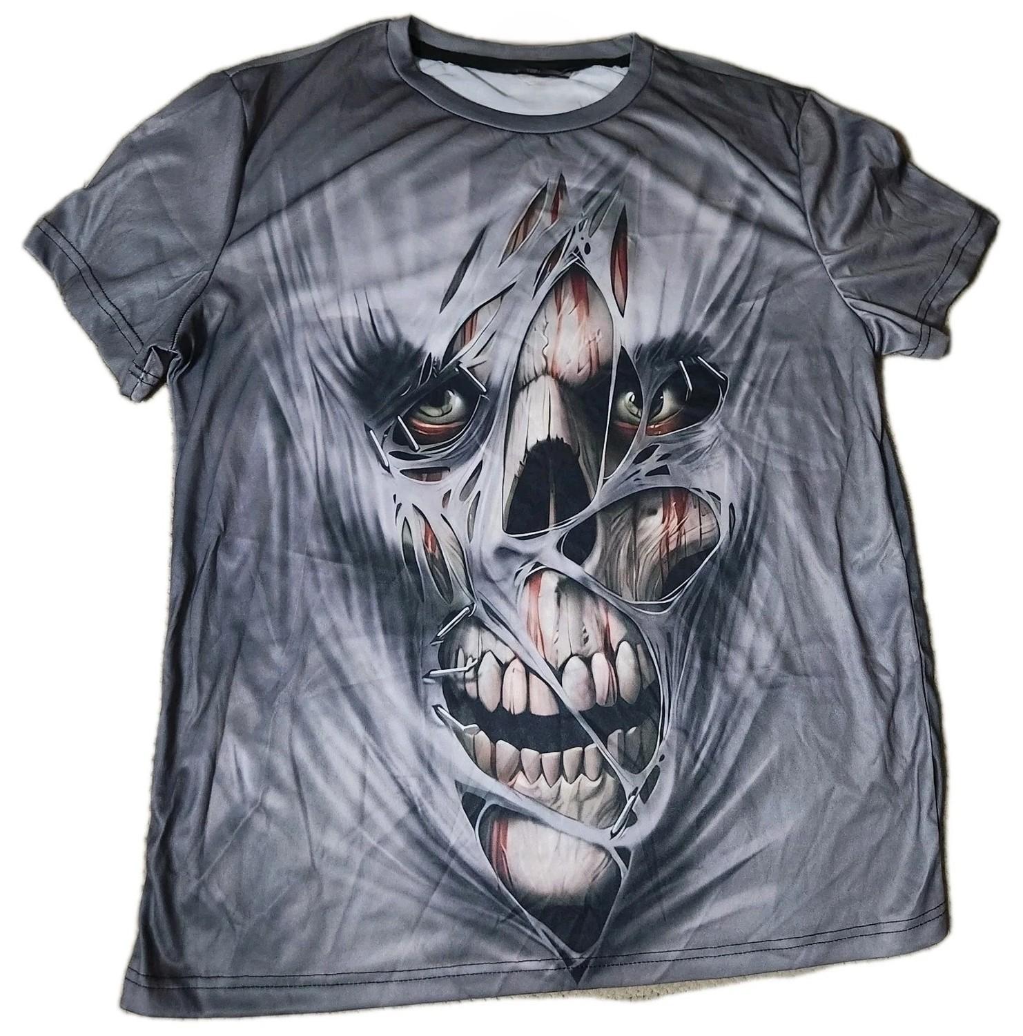 Zombie Skull Horror Halloween 3D Shirt M