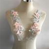 Lace Tulle Applique DIY Collar Embroidery Patch Flowers Imitation Patch  Sewing Trim Decoration