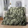 Dollar Euro Money Pattern Soft Plush Blanket,Flannel Blanket, Throw Blanket for Living Room, Bedroom, Sofa, Picnic Cover