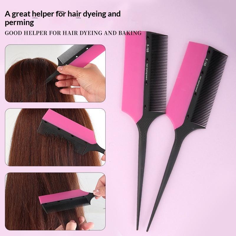 1 Pezzo Strumento per Colorazione Degradé da Salone Set Pennello Pettine per Tinte per Capelli 2 in 1 Per Meches Precise Pettine a Denti Fini Styling