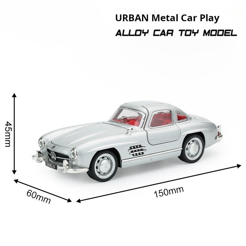 

Масштаб 1/32 Модель автомобиля из сплава BENZ 300SL Звук и свет Инерционный механизм Детская игрушка Коллекционные предметы Подарок на день рождения серебряный
