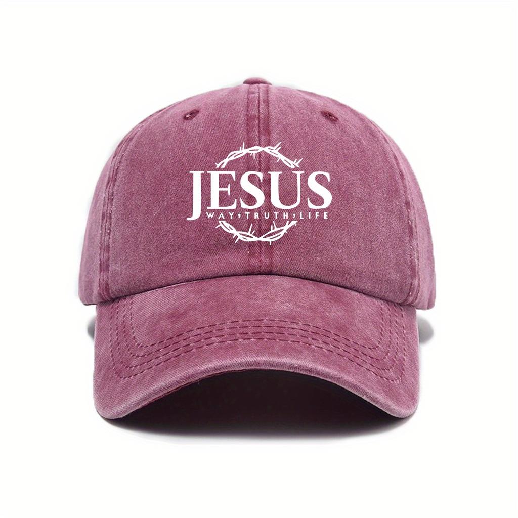 Adjustable baseball caps for men and women, Jesus wreath design, urban street style suitable for leisure and outdoor activities