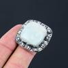 Vente de la Fête de l'Amitié Pierre Amazonite Argent 925 Unique Solitaire Bague pour Femme Taille 7