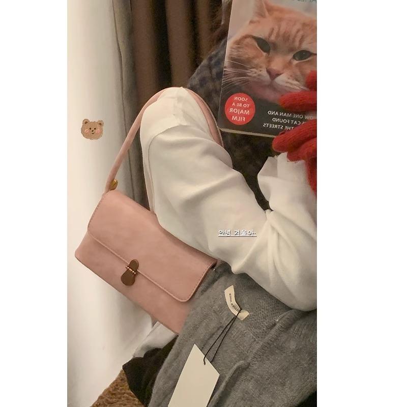 Vintage handbag women's high-end commuter bag 2025 new simple underarm bag niche fashion shoulder bag