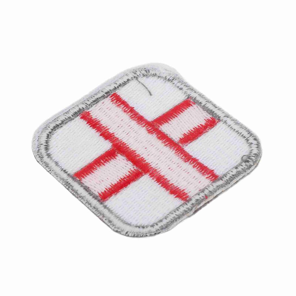 Medical Cross Embroidered Patch Hook&Loop Embroidery Applique Badge On Clothing Bag Hat(#2)