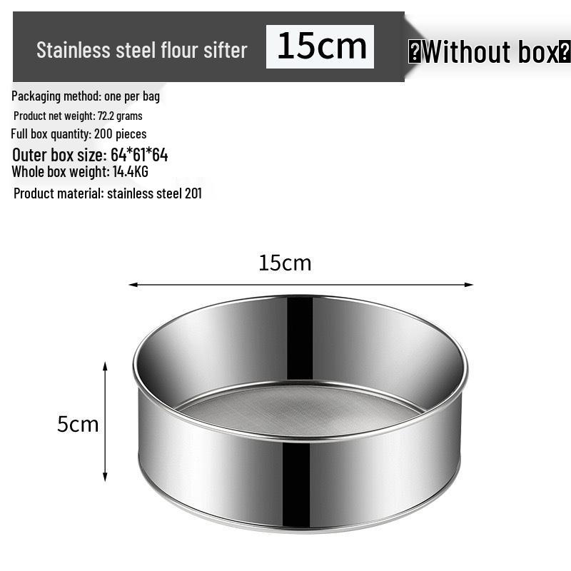 Stainless Steel Handheld Flour Sifter, Ultra-Fine 60 Mesh Baking Tool