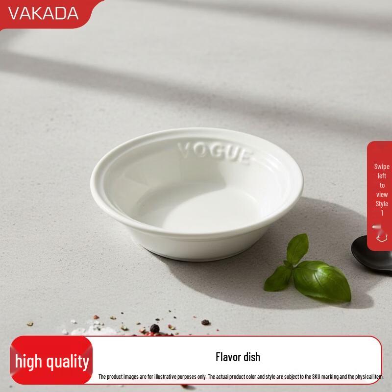 VAKADA Ceramic Round Dipping Sauce Dish