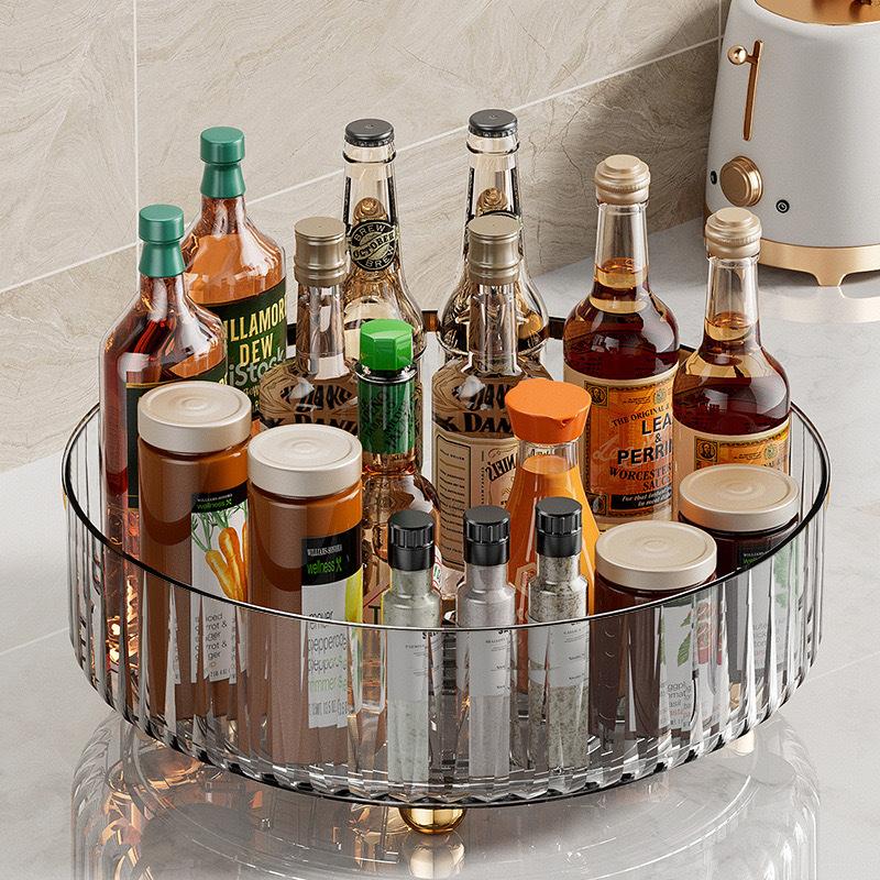Rotating Spice Rack For Home Kitchens Multi-Functional Storage Tray For Seasoning Bottles And Jars, And Cosmetics