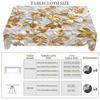 1 Piece Of Retro Floral Round And Rectangular Tablecloths, Available In Various Sizes, 3D Stereo Gold Floral Pattern Printing Design, Spring And Summe