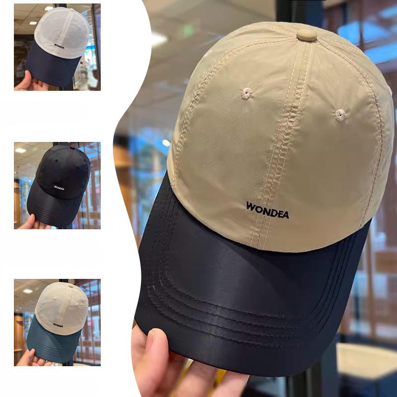 Thin Quick Drying Baseball Cap Ins Soft Top Letter Baseball Cap Summer Thin Breathable Street Men and Women Color Blocking Cap