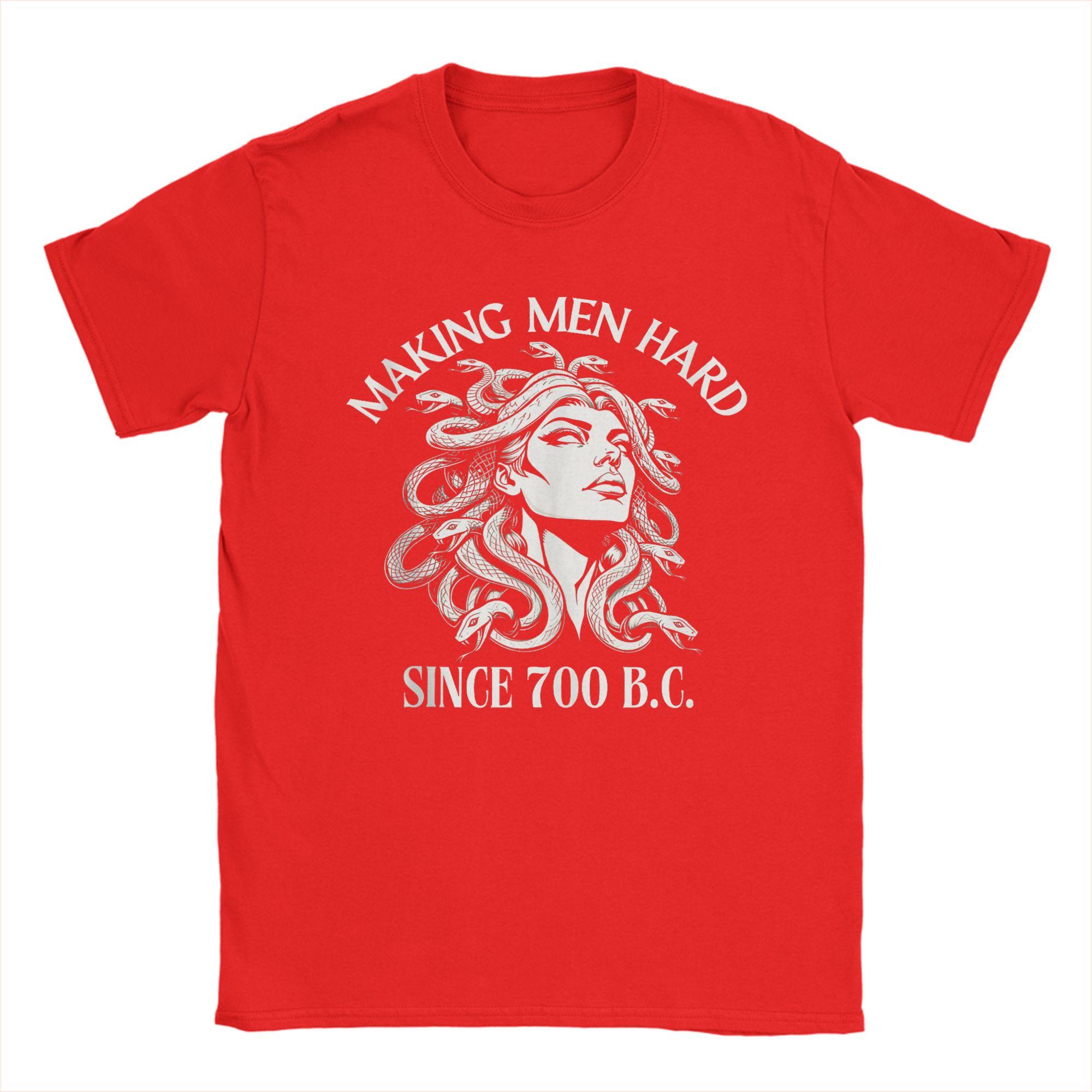 Medusa Making Unisex Hard Since 700 BC Greek Mythology Funny Unisex T Shirt Vintage Tees Short Sleeve TShirts Cotton Plus Size Tops S