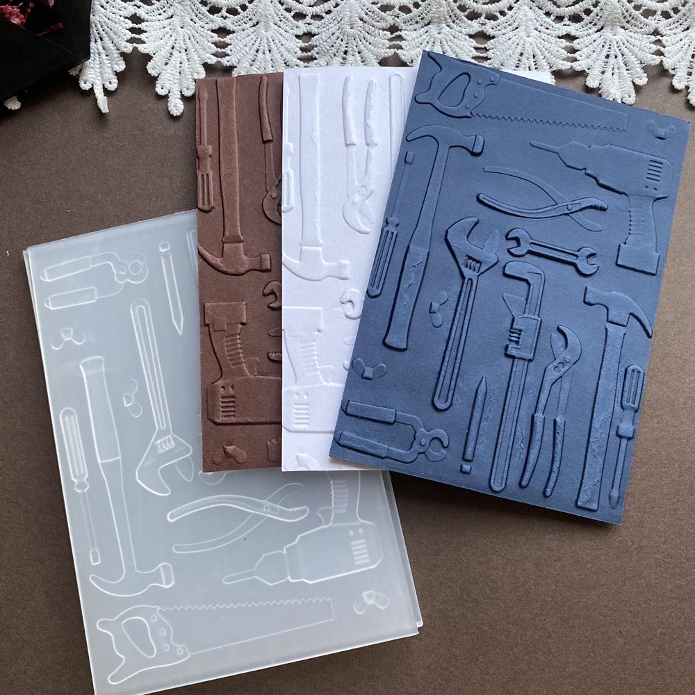 3D Plastic Embossing Mold Template for DIY Journal Stamps