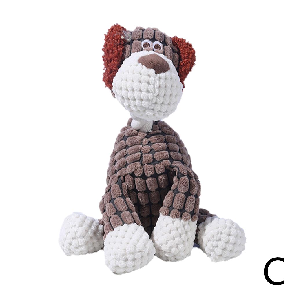 Pet Dog Molar Toy Vent Training Corduroy Voice Plush Toy Dog Tooth Cleaning Supplie Dog Toys for Large Dogs
