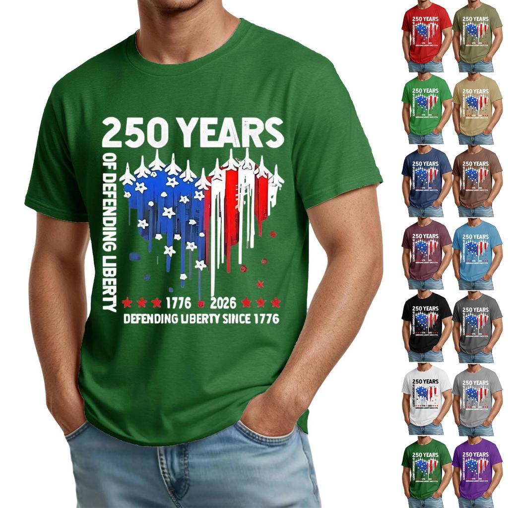 Men's Casual Round Neck Lightweight Breathable Short-Sleeve Top