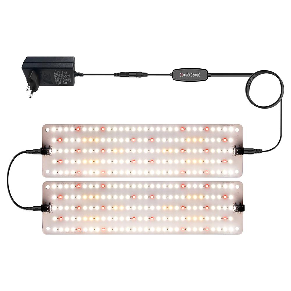 12V 2-Panel Plant Growing Light Potted Plants Shelf Seedling Growth Fill Light,EU Plug