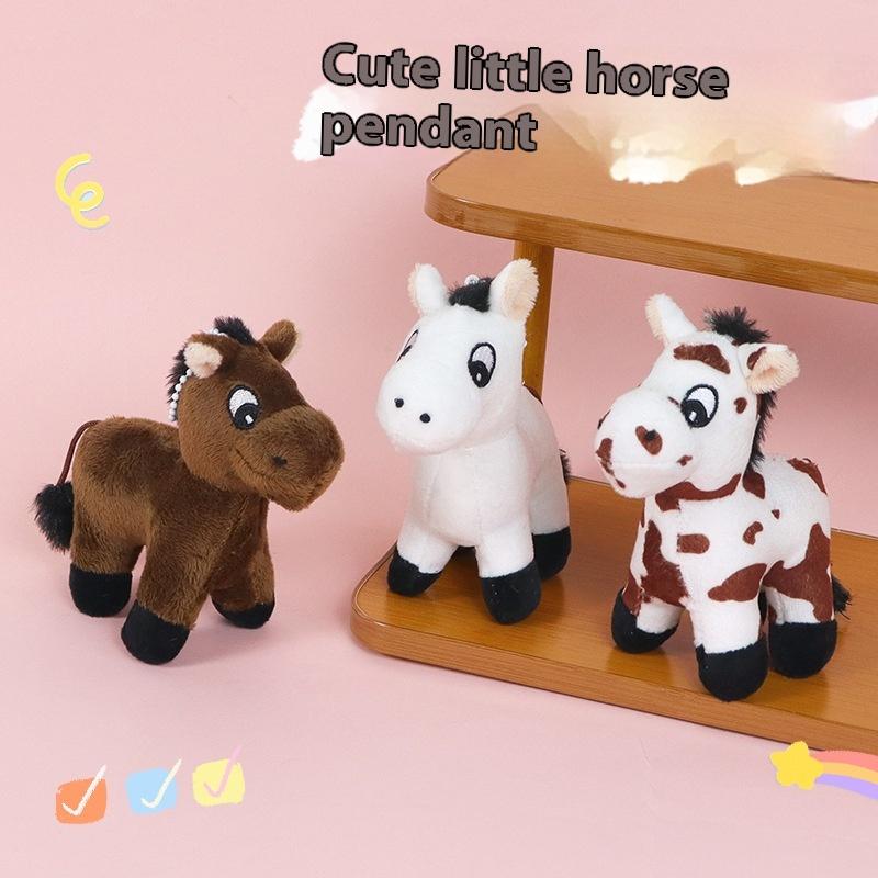 Roztomilý kreslený poník plyšová dekorace přívěsek na klíče Kawaii poník ozdoba plyšové panenky hračky batoh přívěsek doplňky dárky
