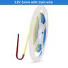 5V USB COB LED Strip 12V 3mm 5mm 8mm Width Flexible LED Tape 320LEDs COB Light with Adhesive High Density Linear Lighting